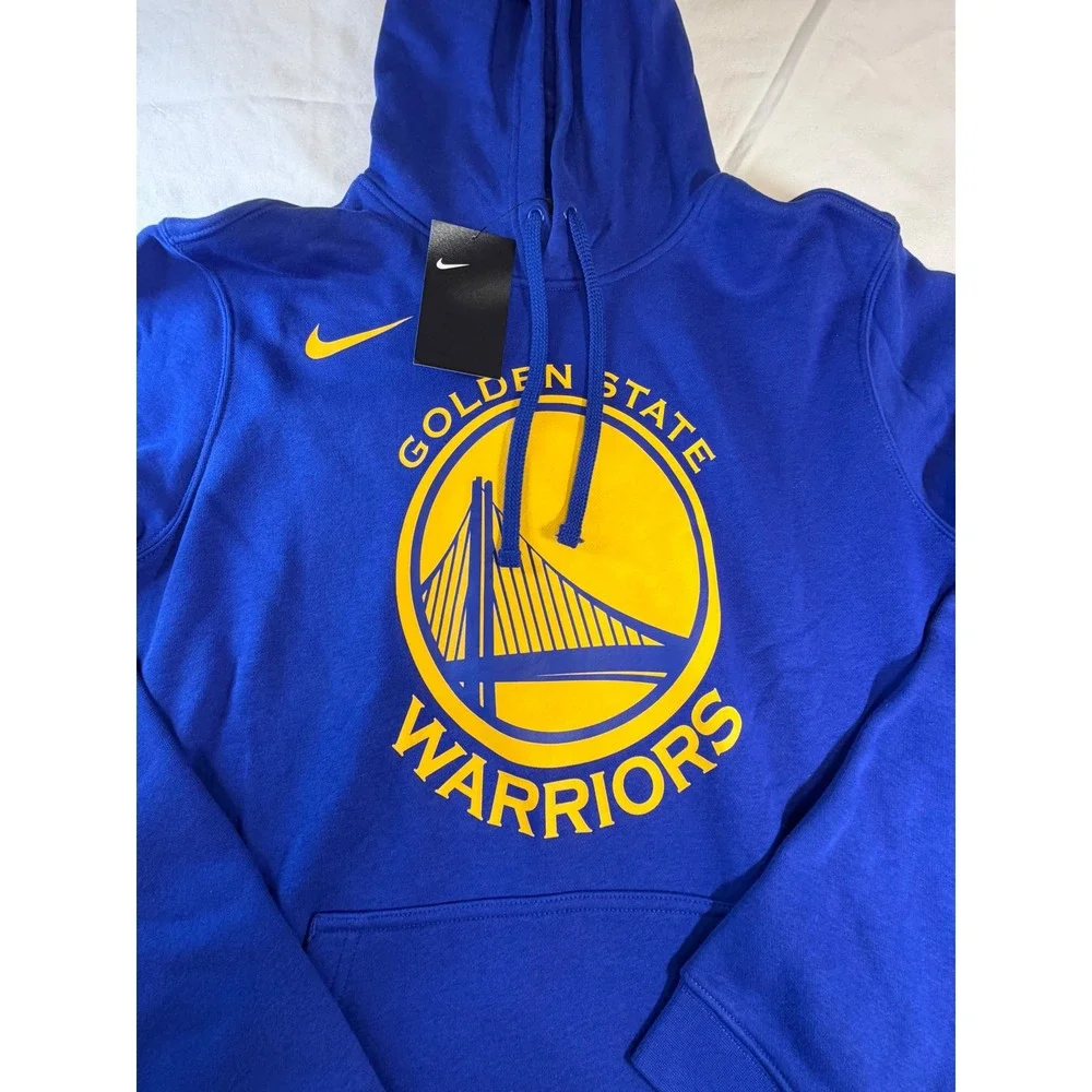 Nike Golden State Warriors Hoodie Mens Large‎ Blue NBA Pullover NEW WITH TAGS J8